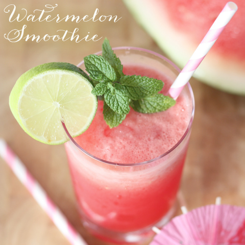 A Favorite Recipe: Watermelon (& Lime) Smoothie • The Chambray Bunny